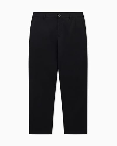Armani Exchange Men's Stretch Cotton Twill Trousers, Black, 28 at
